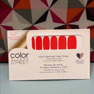 3/$10 - Color Street Bold Red/Orange Nail Strips - High Voltage
